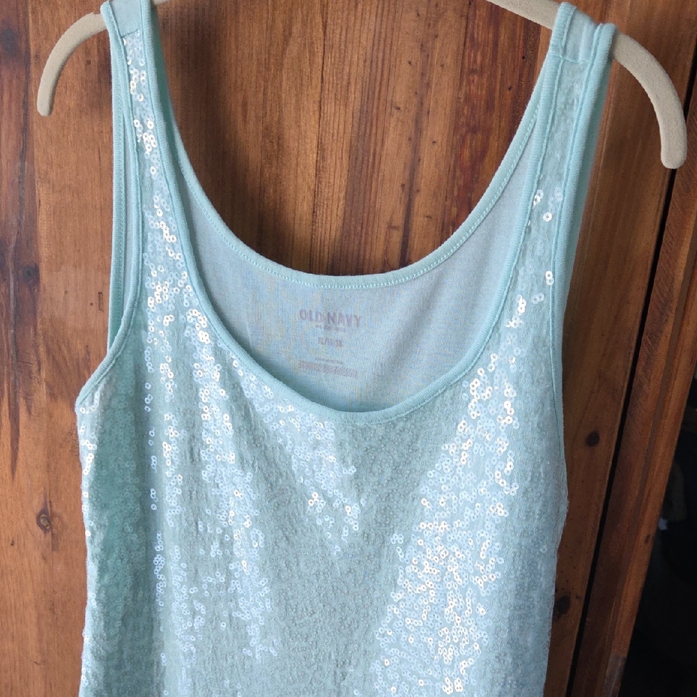 Old Navy Mint Sequin Tank